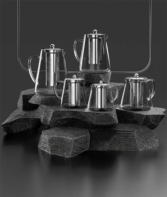 5 taille theiere verre