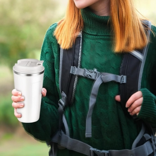 mug thermos blanc femme randonner