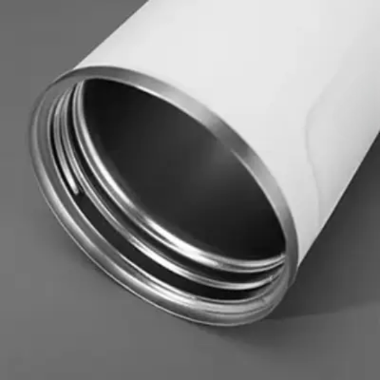 mug thermos blanc ouvert vide