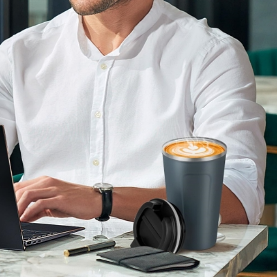 mug thermos bleu homme bureau