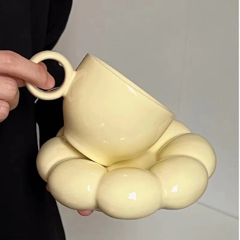 tasse cafe jaune