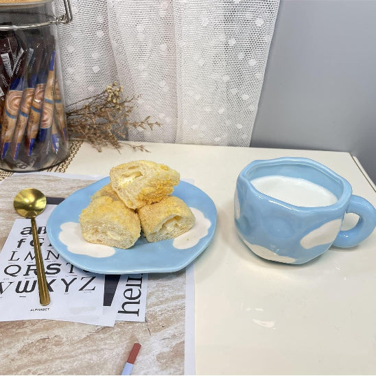 tasse cafe nuages pains