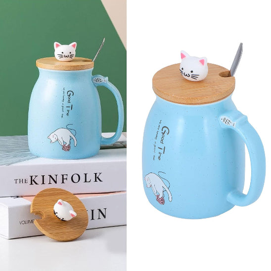 tasse the bleu chat kawaii