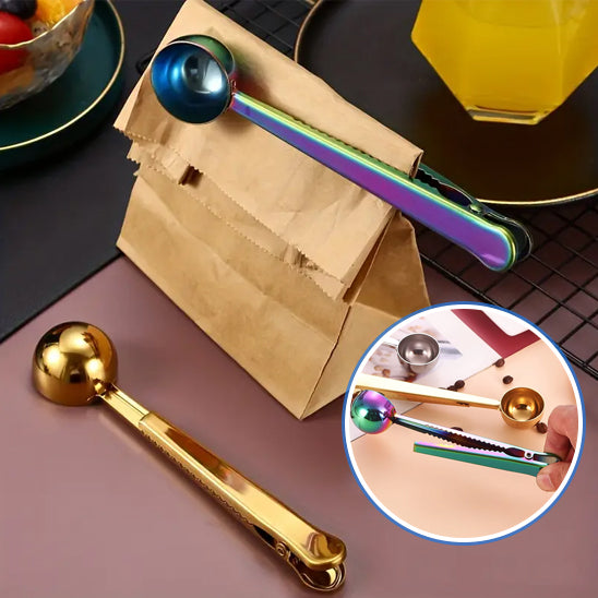 demonstration pince cuillere doseuse or multicolore