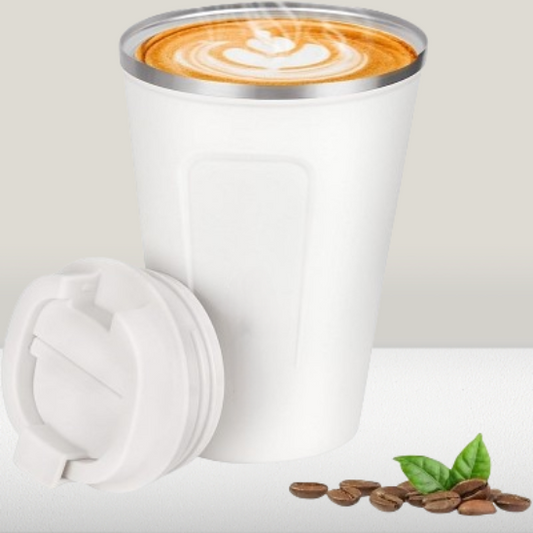 mug thermos blanc ouvert