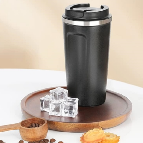 mug thermos noir cube glace