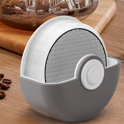 porte filtre cafe gris ouvert