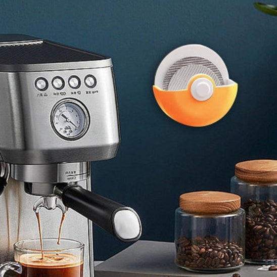 porte filtre cafe orange cafetiere pot rangement