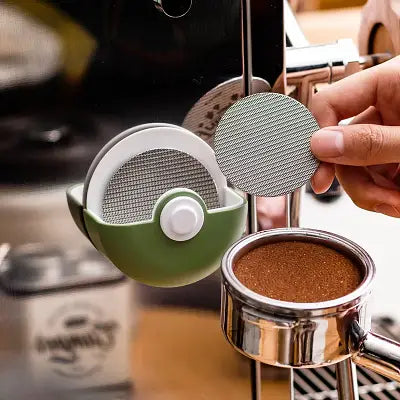 porte filtre cafe ouvert cafe moulu presser