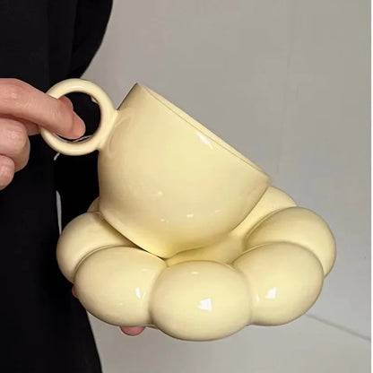tasse cafe jaune