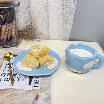 tasse cafe nuages pains