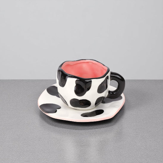 tasse cafe vache comptoir gris